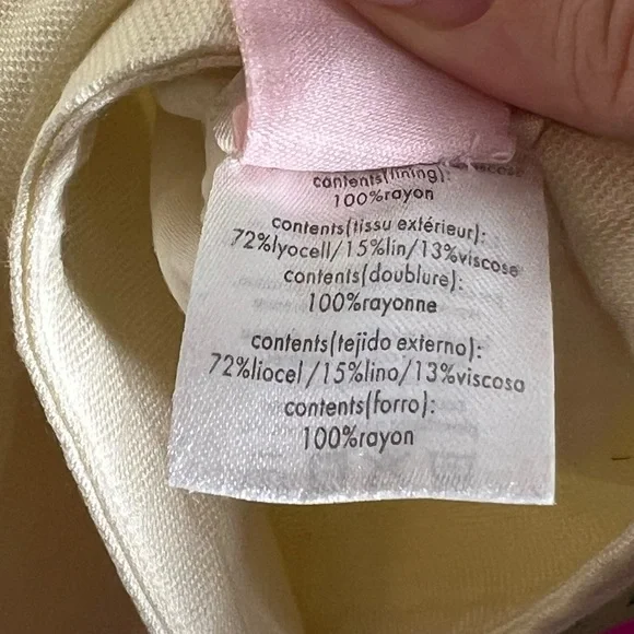 WeWoreWhat x Rent the Runway Cream Linen Blend Boxy Vest, Medium - Picture 8 of 8